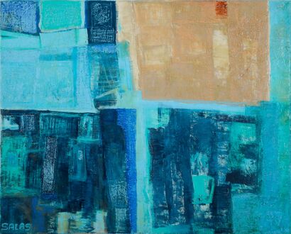  Territories of blue - a Paint Artowrk by Marisela Aguilar Salas